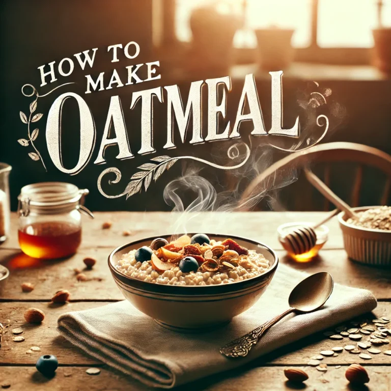 How to Make Oatmeal
