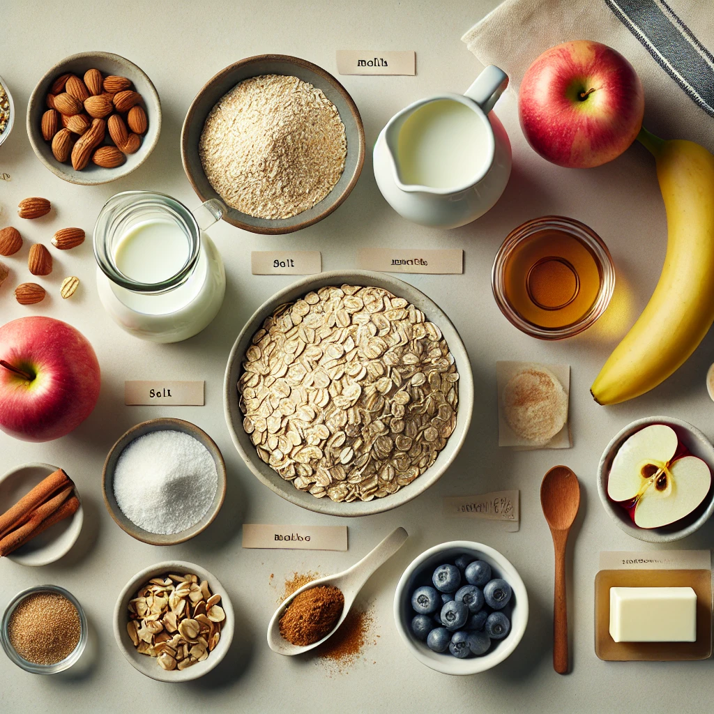 ingredients needed to make oatmeal