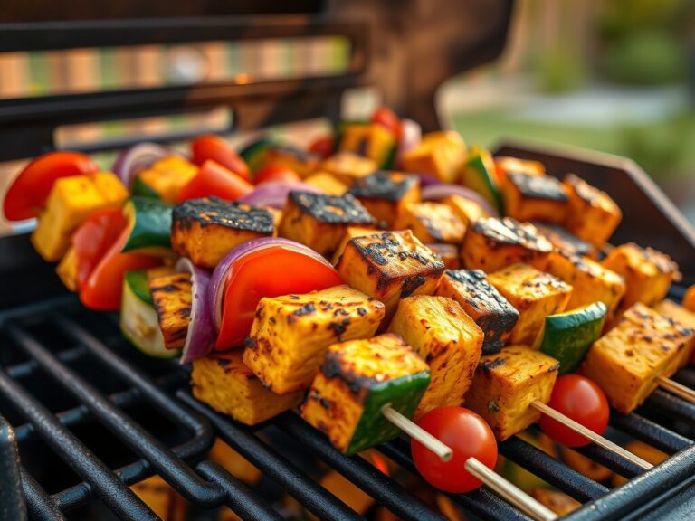 Vegan Curry Tofu Kabobs