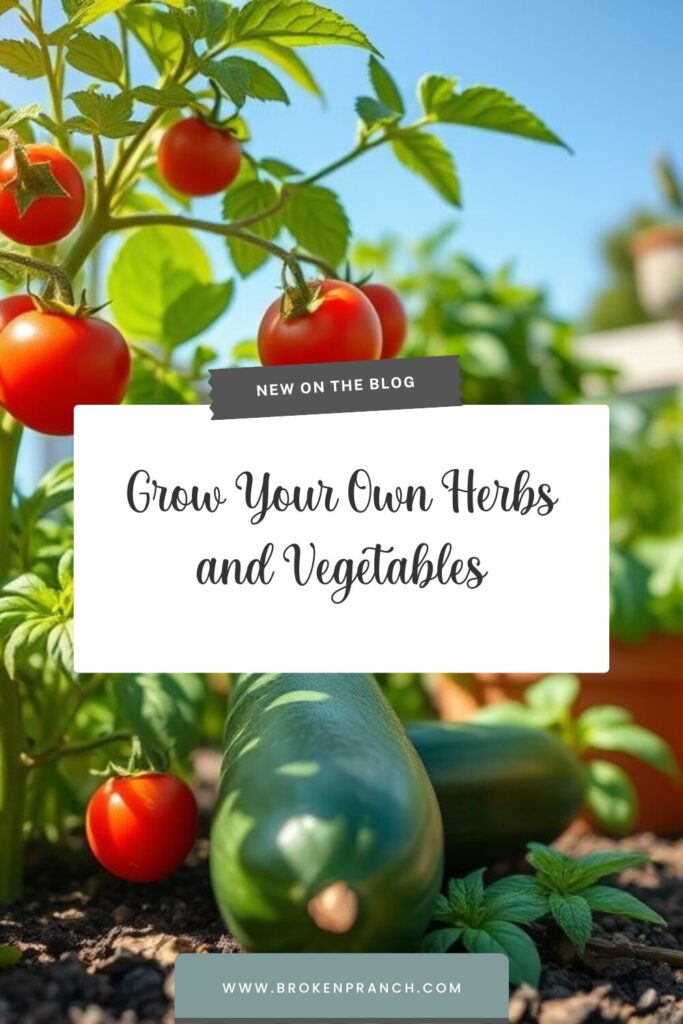 Grow Your Own Vegetables and Herbs pin