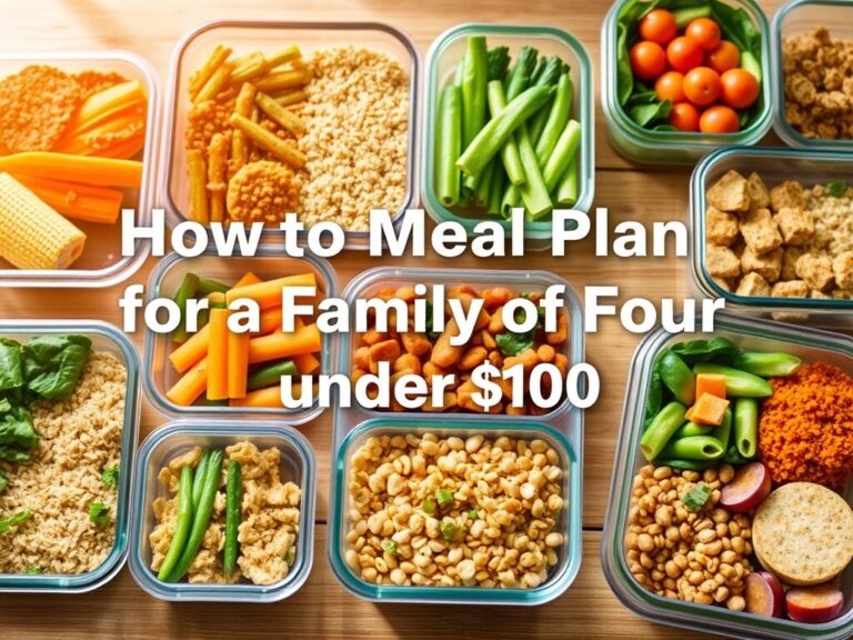 How to Meal Plan for a Family of Four under $100 + Recipes