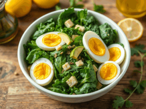 lemon kale breakfast salad