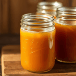 bone broth in mason jars with lids