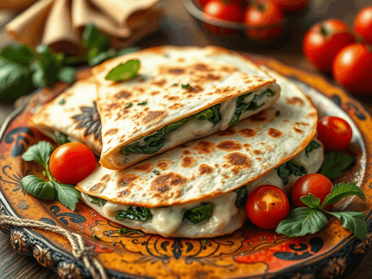 Indulge in Culinary Delight with this Creamy Spinach Quesadilla Recipe