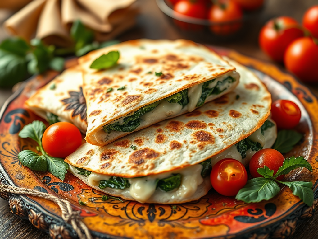 Indulge in Culinary Delight with this Creamy Spinach Quesadilla Recipe