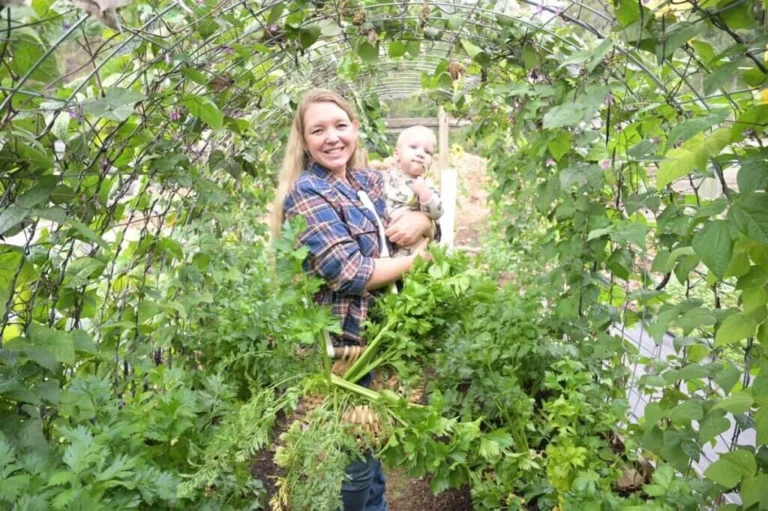 A slightly chaotic but joy-filled moment on a homestead.