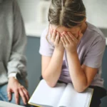 Frustrated boy learning by doing
