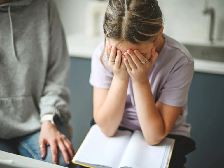 Frustrated boy learning by doing